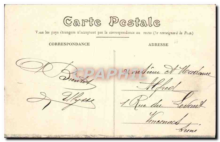 CPA Chateaudun Combat sur la place le 18 octobre 1870 — Verso