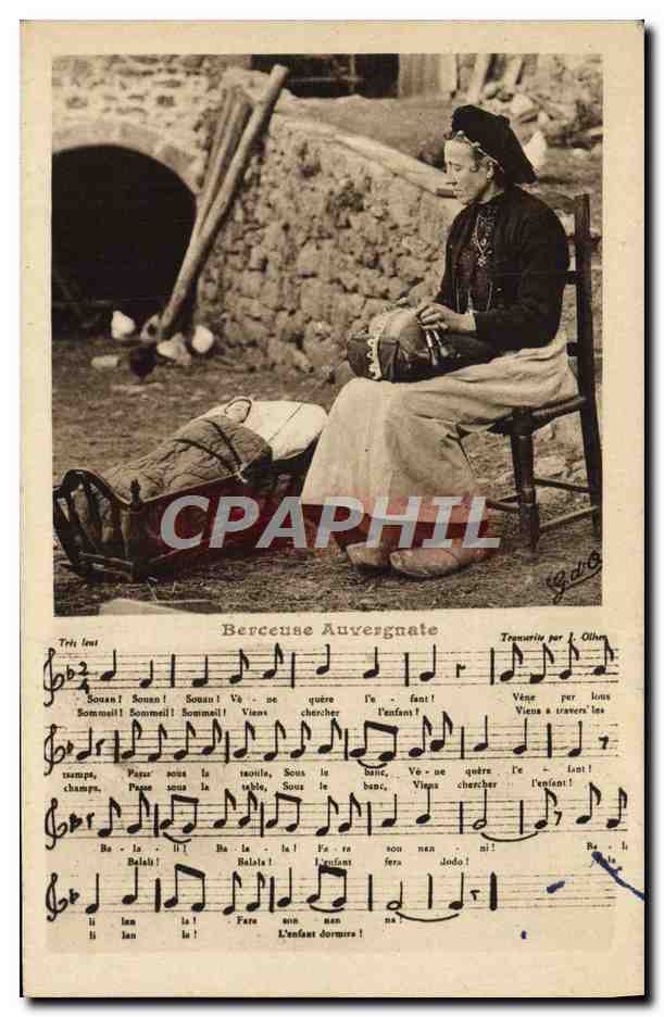 CPA Berceuse Auvergnate Folklore