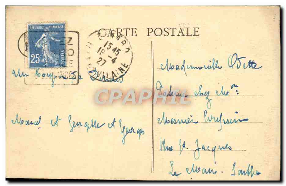 CPA Dinard Les Villas De La Malouine — Rückseite
