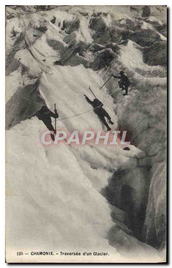 CPA Chamonix Traversee D'Un Glacier Alpinisme