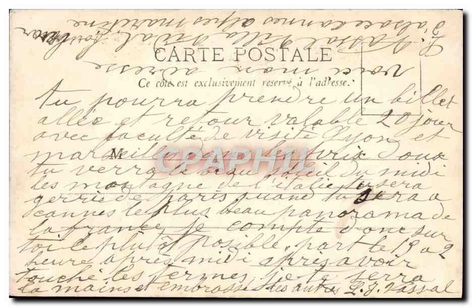 CPA Cannes Pris Du Paradis terrestre Colline de Vallauris Cheval  — Verso