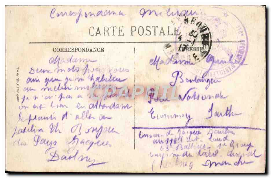 CPA Cherbourg Vue Generale Prise De La Montagne Du Roule — Rückseite