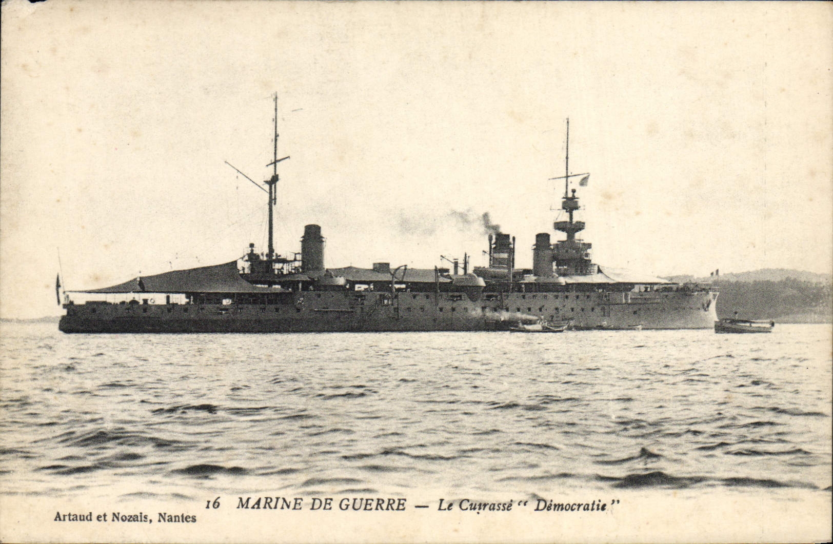 Marine de guerre — Le cuirassé "Démocratie" — Artaud et Nozals, Nantes