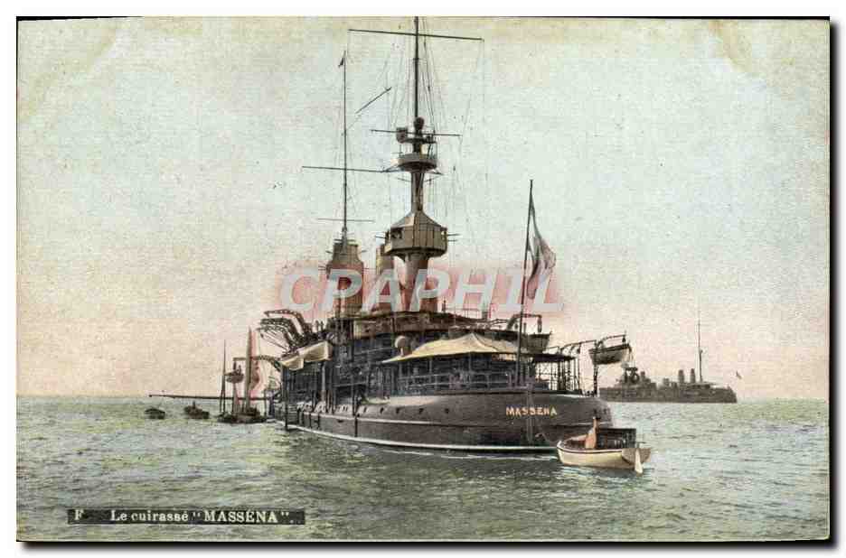 CPA Le Cuirasse Massena Bateau