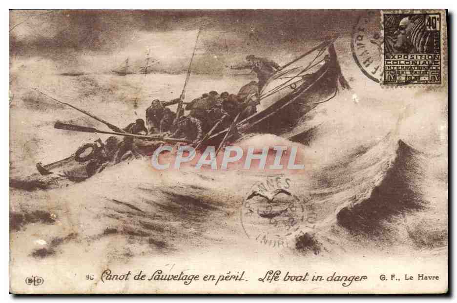 CPA Canot de sauvetage en Peril Bateau