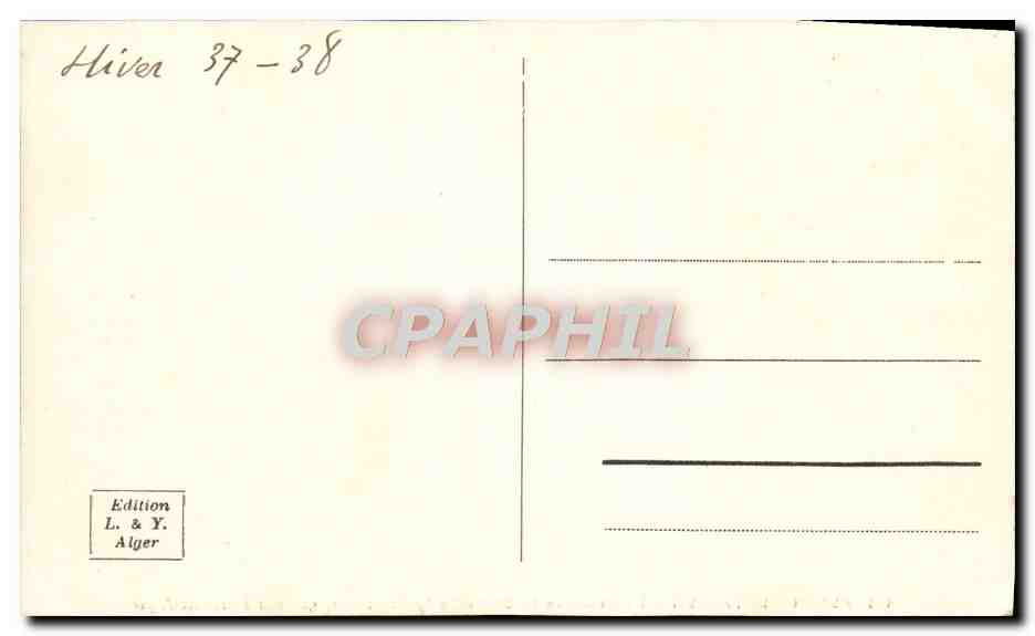 CPA Alger Le Paquebot El Djezair de la Cie de Navigation Mixte courrier Marseille alger  — Verso