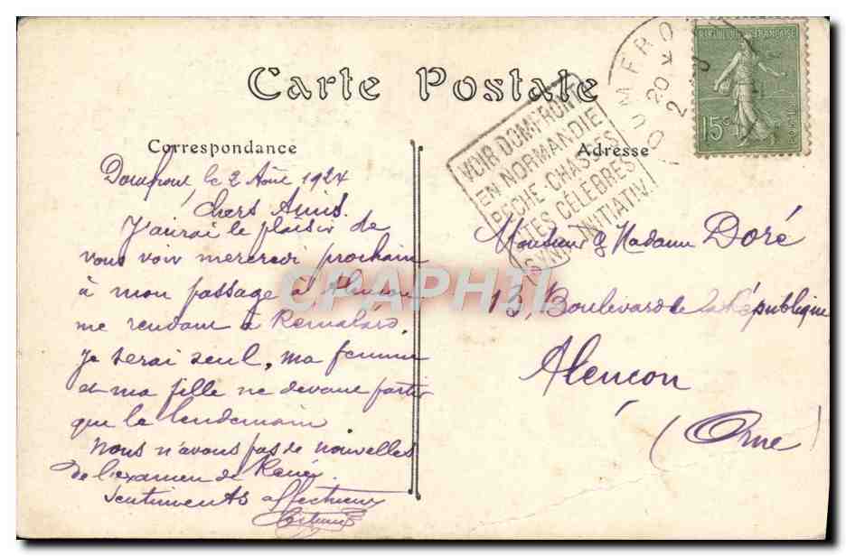 CPA Le Havre Amenagements Interieurs du Paquebot France de la Cie Generale Transatlantique Appartement de luxe  — Verso