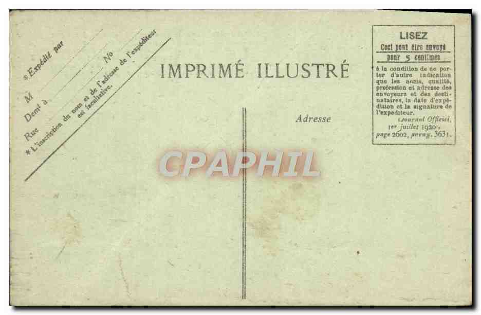 CPA Le Havre Le Paquebot Paris Compagnie des Messageries Maritimes — Verso