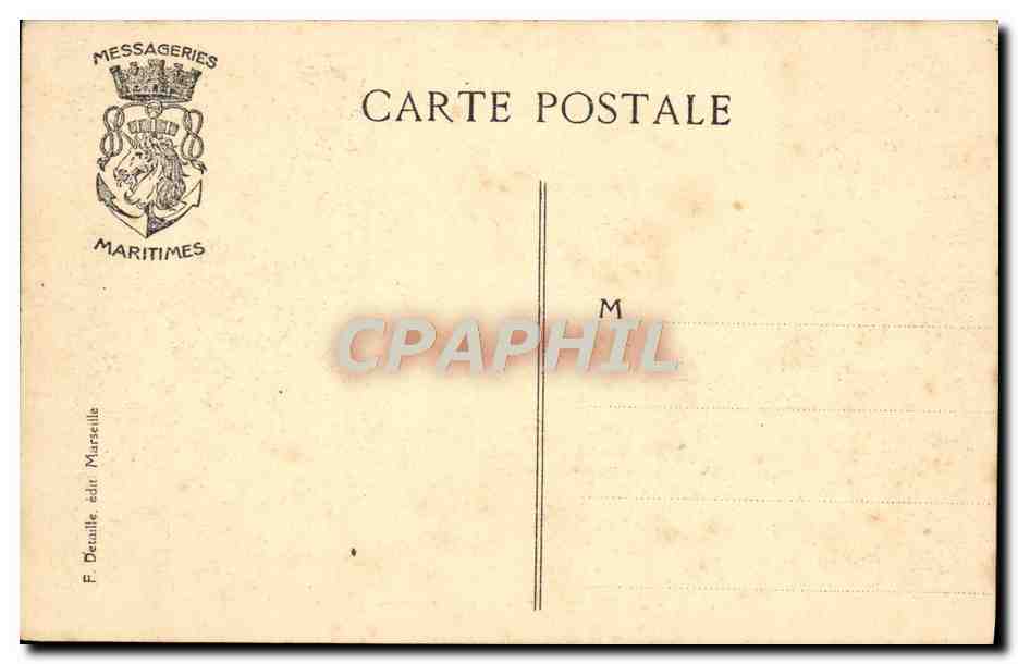 Karnak — Fumoir des premières classes — Messageries Maritimes — Verso