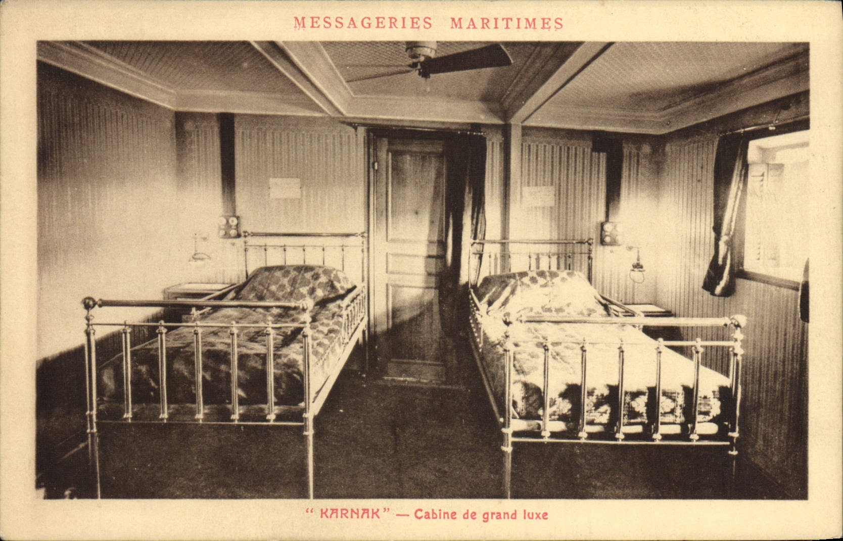 Cabine de grand luxe — "KARNAK" — Messageries Maritimes