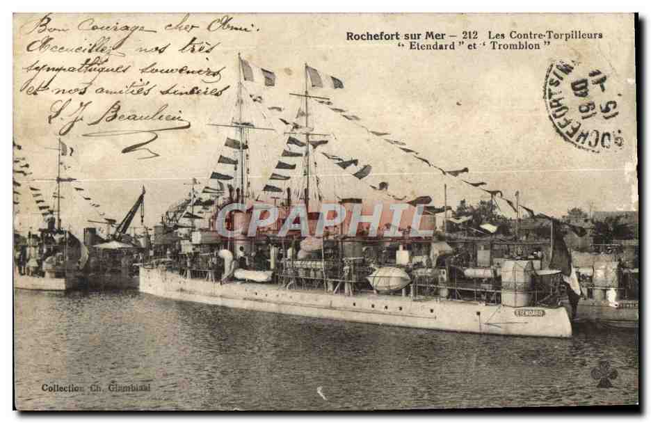 CPA Rochefort Sur Mer Les Contre Torpilleurs Etendard et Tromblon Bateaux 