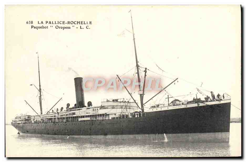 Paquebot "Oropesa" — La Pallice-Rochelle — L. C. n° 638