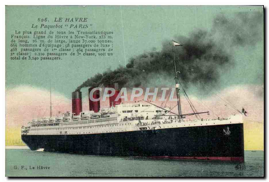 Le Havre — Le paquebot "Paris" — G. F., Le Havre