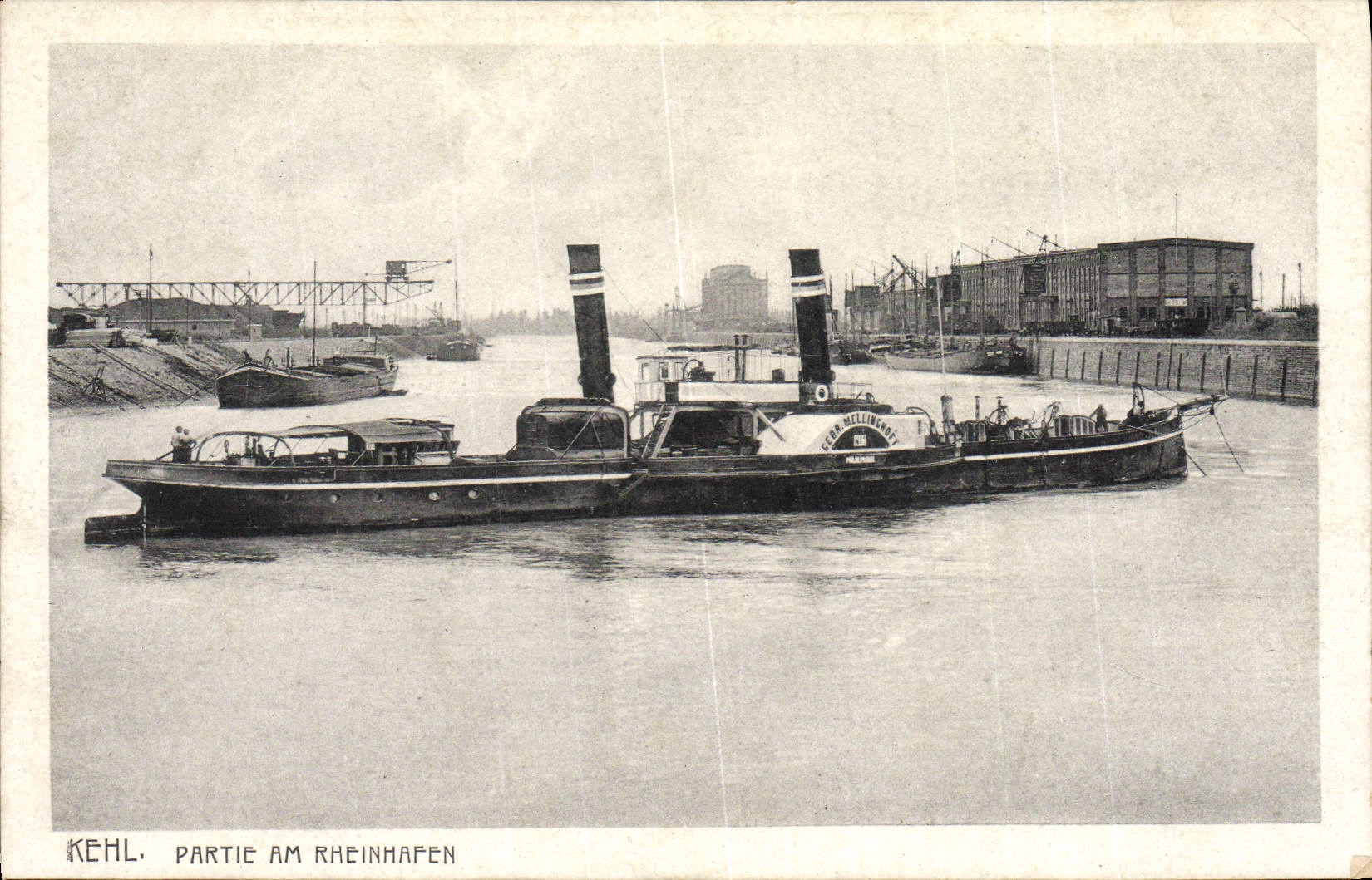 CPA Kehl Partie Am Rheinhafen Bateau