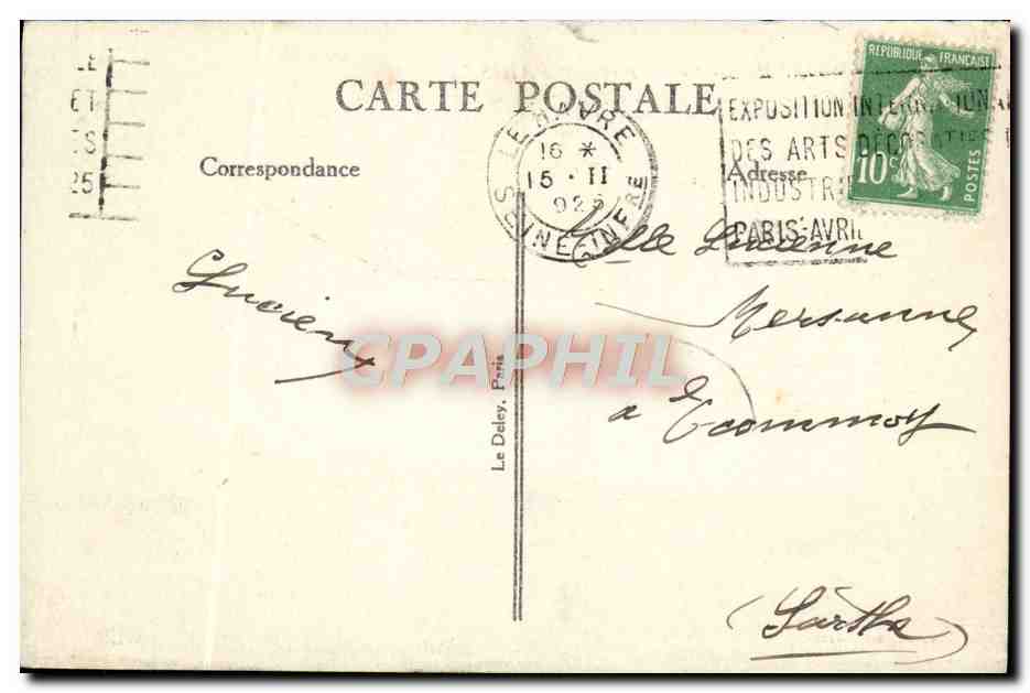 CPA Le Havre Le Paquebot Paris Bateau — Verso