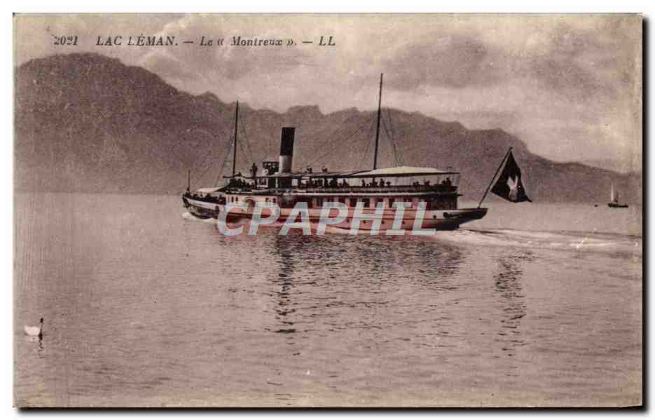 CPA Lac Leman Le Montreux Bateau