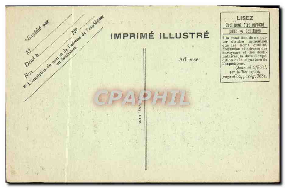 Le "KATORI", Cuirassé Japonais qui transporte le Prince héritier du Japon — G. F., Le Havre — Verso