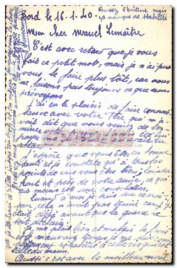 CPM Croiseur Georges Leygues Bateau  — Verso