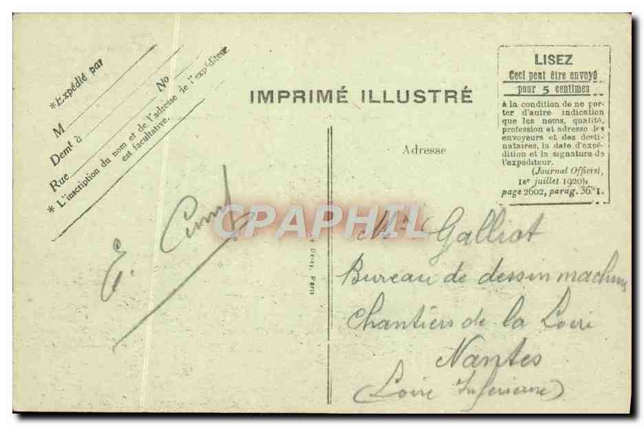 Het transatlantisch schip "France" — 116. Le Havre — Imprimé Illustré — Achterkant