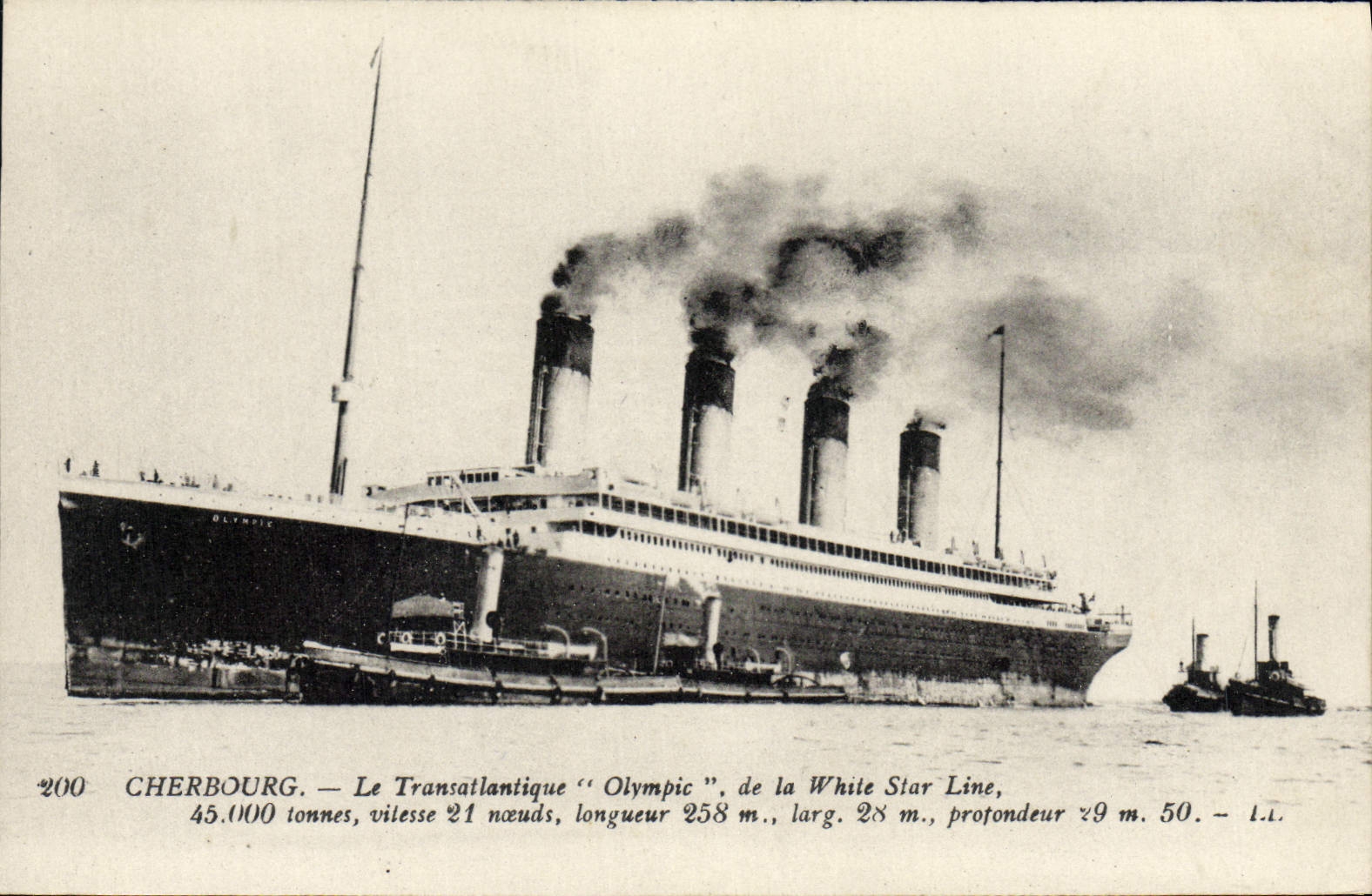 CPA Cherbourg Le Transatlantique Olympic de la White Star line Bateau