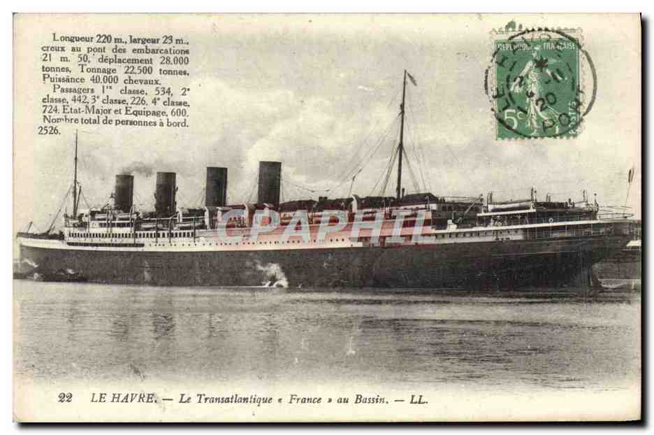 CPA Le Havre Le Transatlantique au bassin 2558