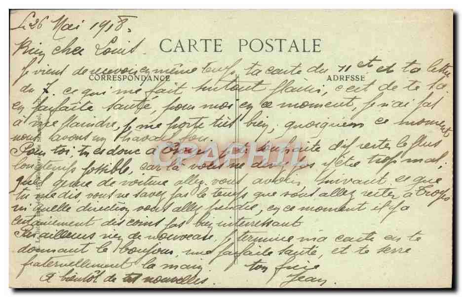 CPA En Rade De Salonique Grece Bateau — Verso