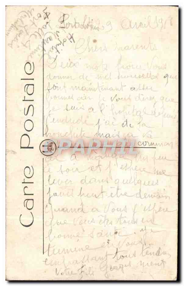 CPA Steamer Par Gros Temps Bateau — Verso