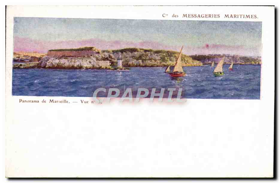 CPA Messageries Maritimes Panorama de Marseille