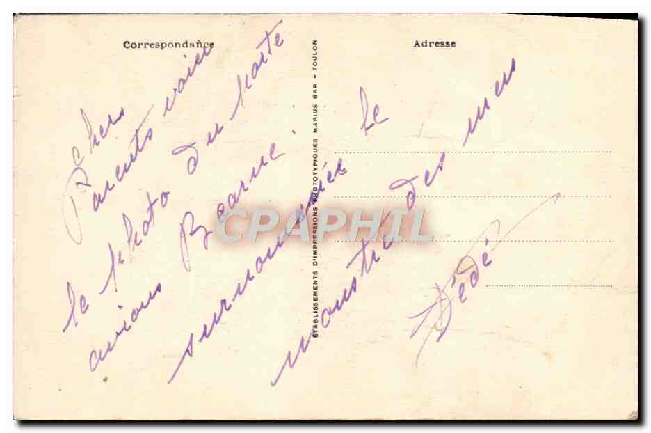 CPA Porte Avions Bearn Bateau Avion  — Verso