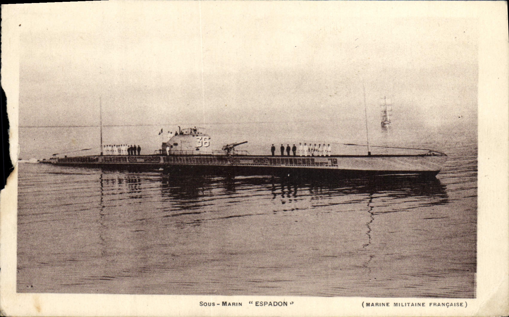 CPA Sous marin Espadon