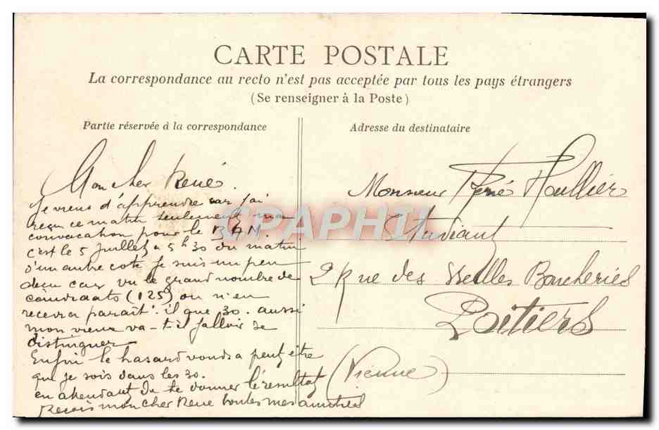 Le "Condé" croiseur cuirassé — Nantes — Héliotypie Dugas et Cie — Verso
