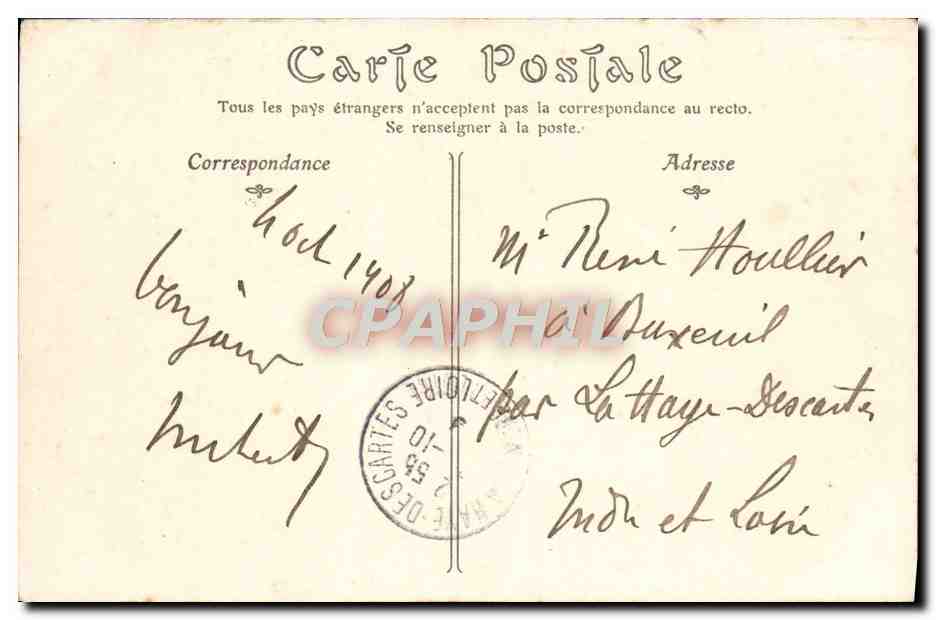 Marine Militaire — Le « Borda », Navire-École — Éditeur Descartes, n° 221 — Rückseite
