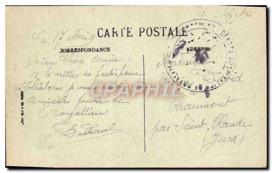CPA Compiegne Le Chateau Salle du conseil des ministres  — Verso