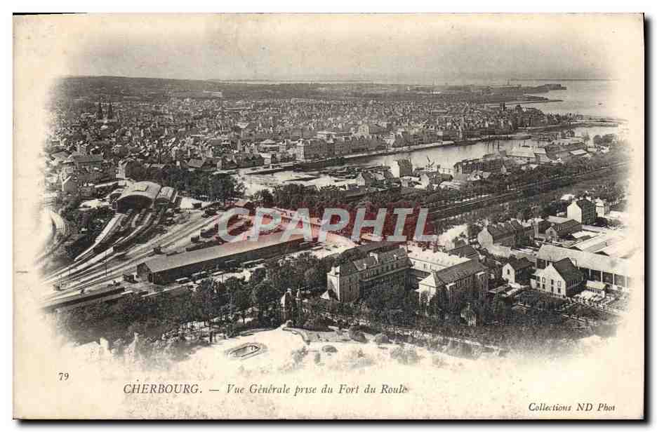 CPA Cherbourg Vue Generale Prise du Fort du Roule