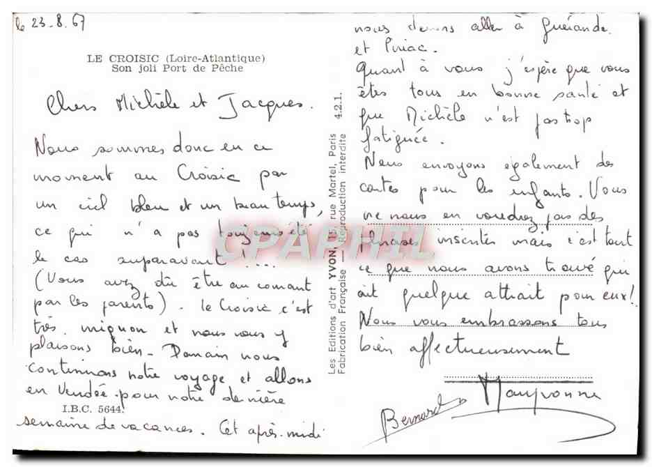 CPM Le Croisic Son Joli Port de Peche Bateaux — Rückseite