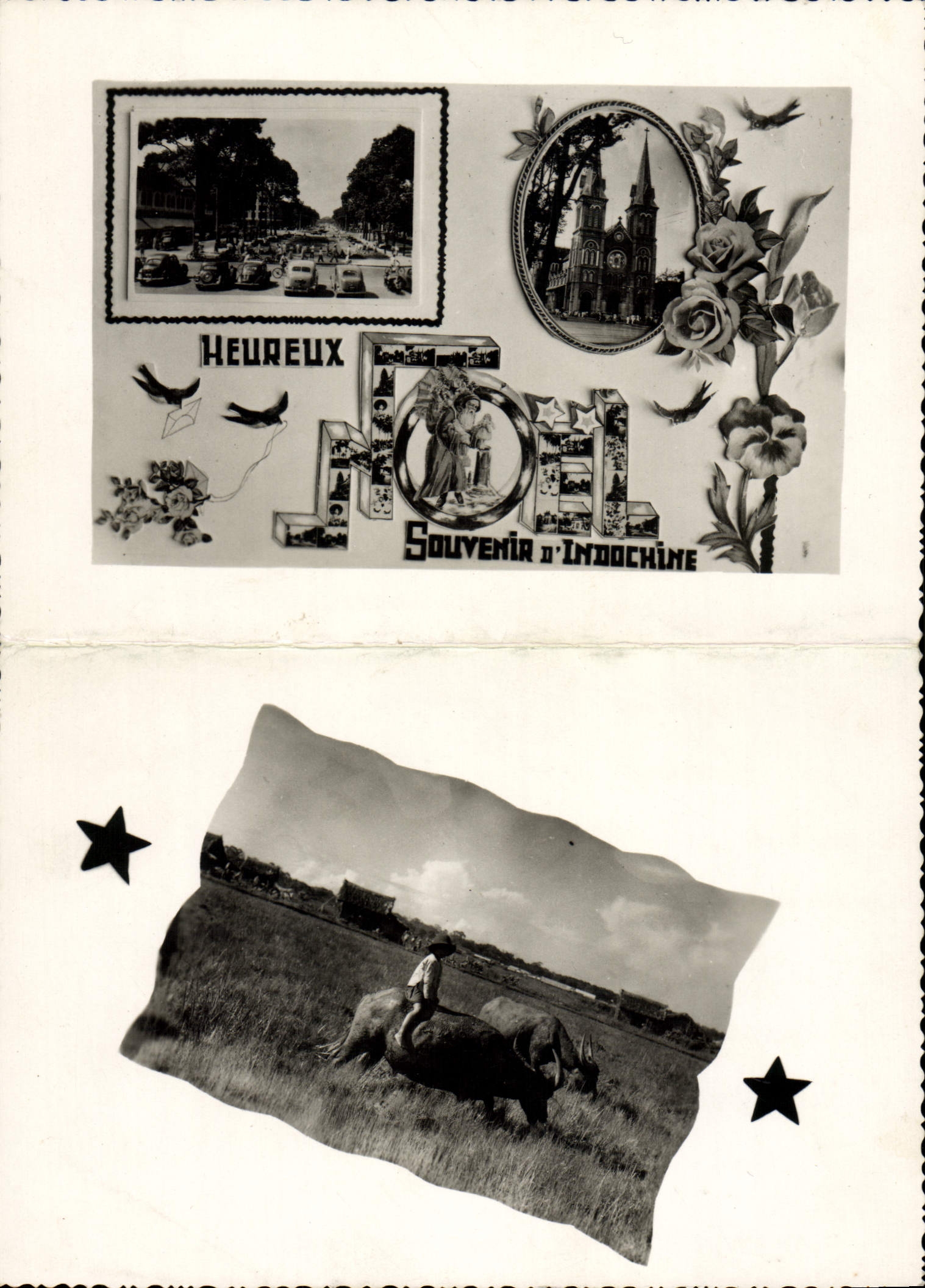 CPM Heureux Noel Indochine Vietnam Boeuf 1951
