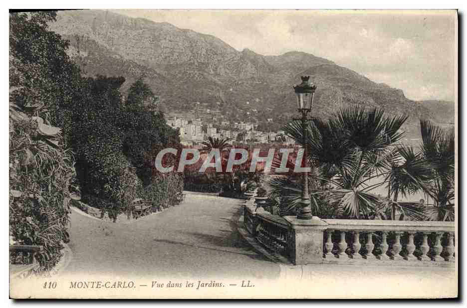 CPA Monte Carlo Vue Dans les Jardins