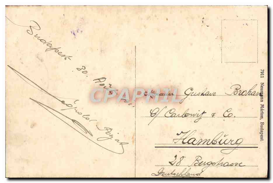 CPA Budapest Halaszbastya Fischerbastel — Verso