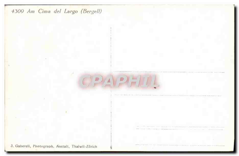 CPM Am cima del Largo Bergell Alpinisme — Rückseite