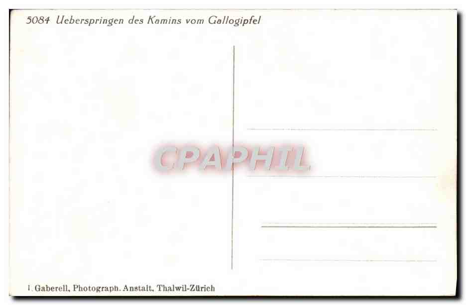 Saut du Kamins depuis le Gallogipfel — 5084 — Gaberell, Thalwil-Zürich — Rückseite