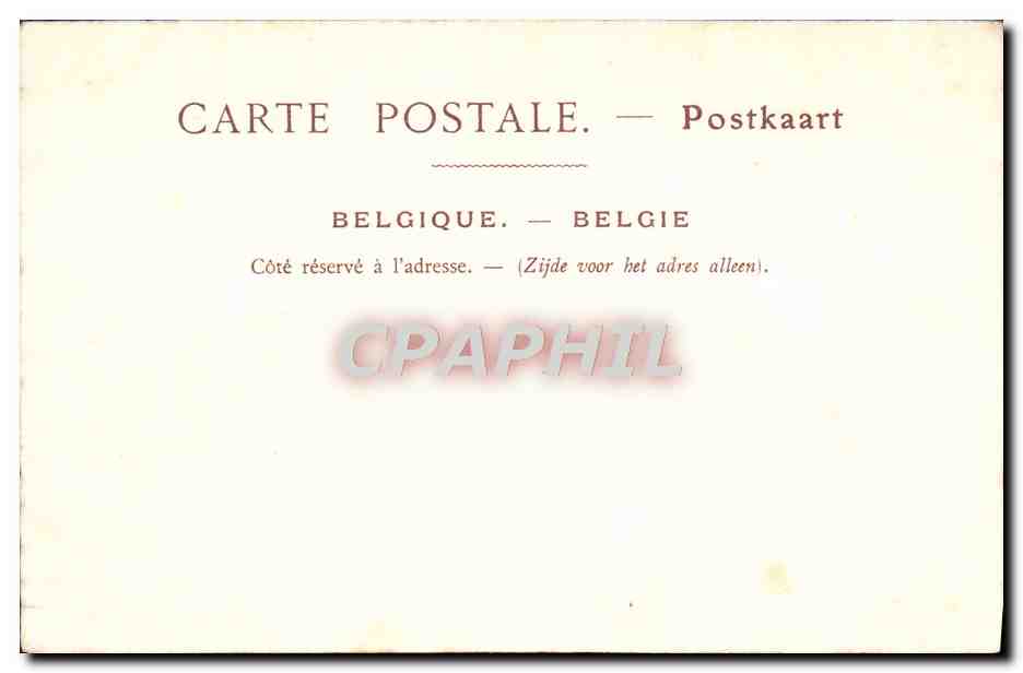 CPA Bruxelles Le Palais de Justice — Verso