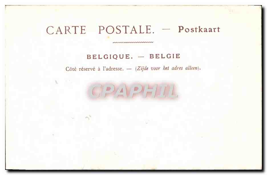 CPA Bruxelles La Chaire de la Cathedrale — Verso