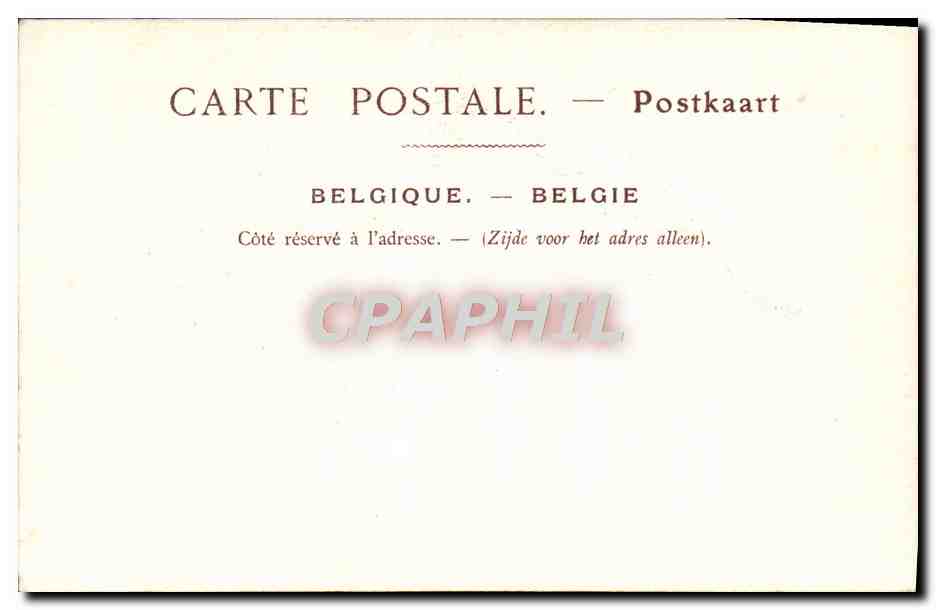 CPA Bruxelles L'Hotel des Postes et des Telegraphes — Verso