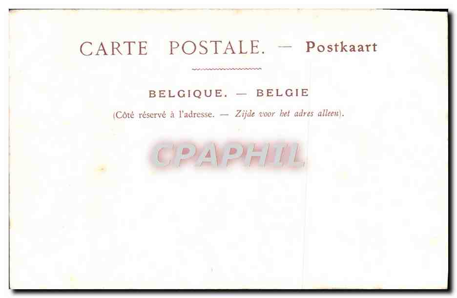CPA Bruxelles L'Hotel de Ville — Verso