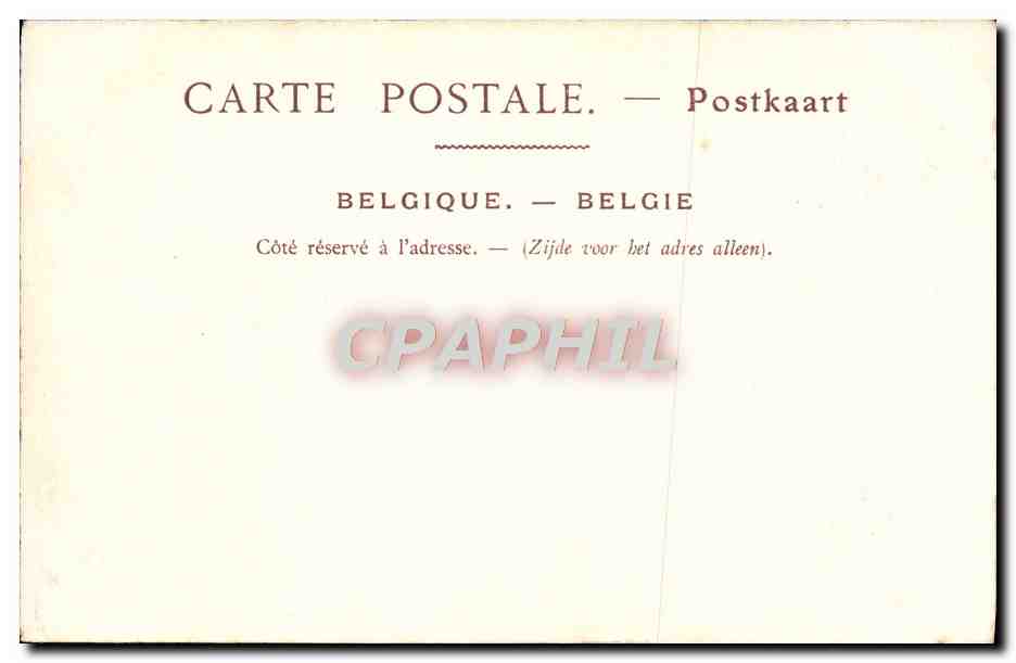 CPA Bruxelles La Maison des Corporations Place de l'hotel de ville Marche  — Verso