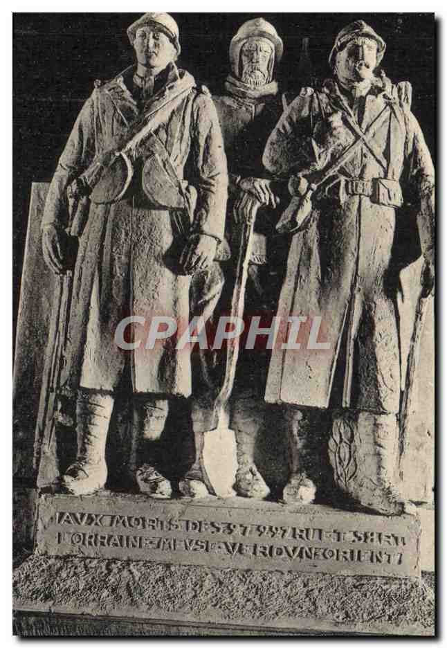 CPA Amicales des 27 et 227 eme RI Morts Lorraine Militaria 