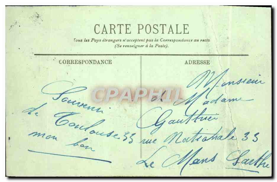 Toulouse — Le Marché des Carmes et la Dalbade — LL. n°109 — Verso