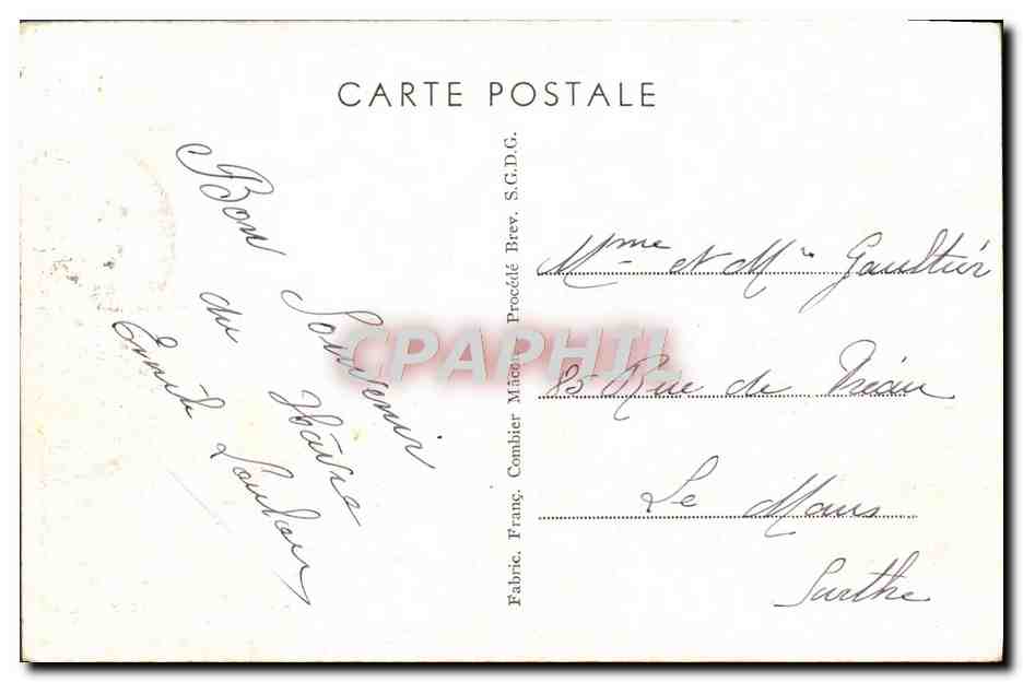 CPA Trouville Reine des Plages Le calvaire  — Verso