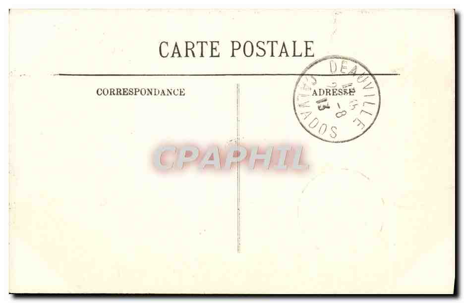 CPA Trouville La Plage et le Casino Pris de la Jetee de Deauville — Verso
