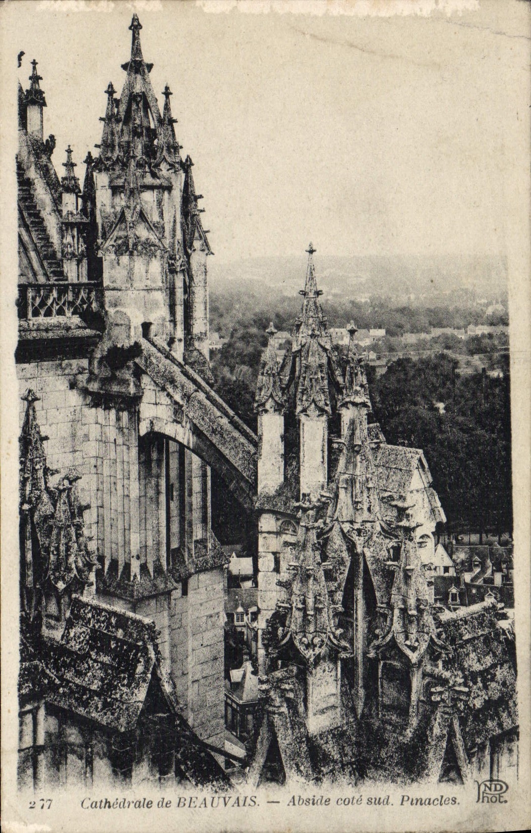 Vintage Postcard Cathedral of Beauvais Apse South Side Pinnacles